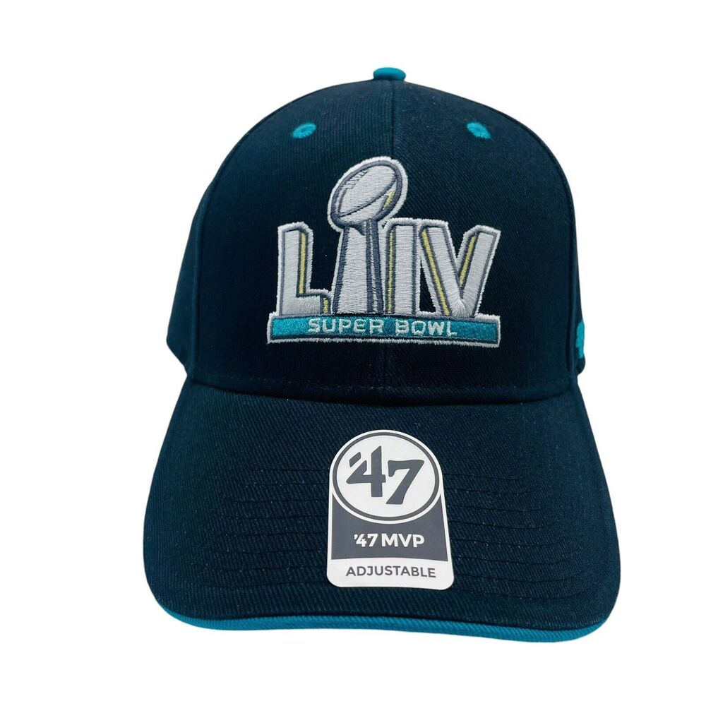 NEW '47 MVP Brand NFL Super Bowl 54 LIV Miami 2020 Black Adjustable Hat Cap